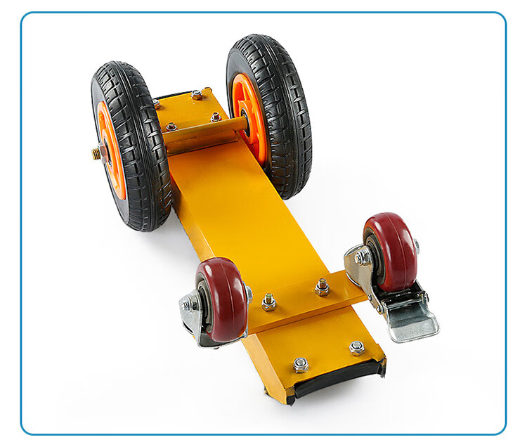 大理石材搬运推板车四轮装载车重型槽钢实心橡胶万向轮手推车工具 可