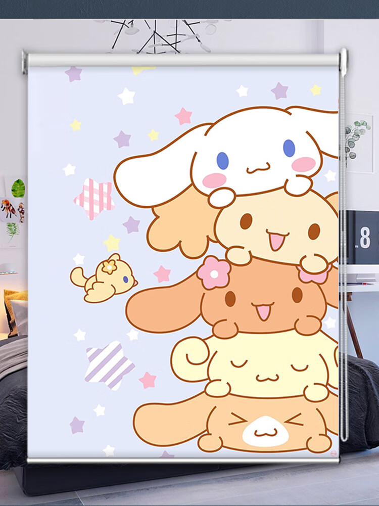 锦梦妮卫生间卷窗帘防走光卡通小狗卷帘卧室客厅遮光遮阳全遮光卷帘免