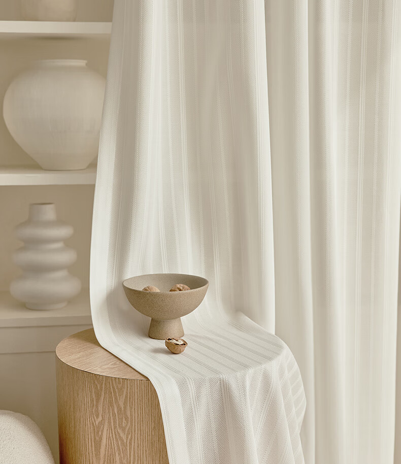 日本隔热防晒纱帘透光不透人窗帘镜面纱卧室ins风阳台纱客厅窗纱 镜面