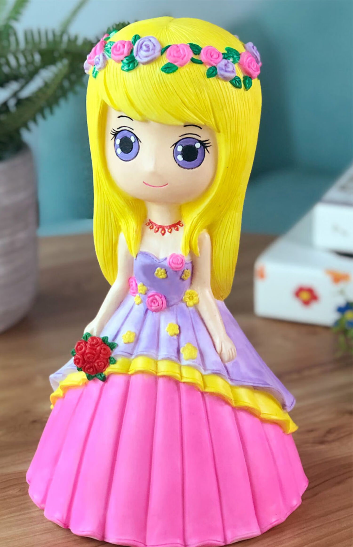 儿童手工玩具石膏娃娃涂色彩绘diy制作上颜色白胚摆搪胶摊存钱罐超人