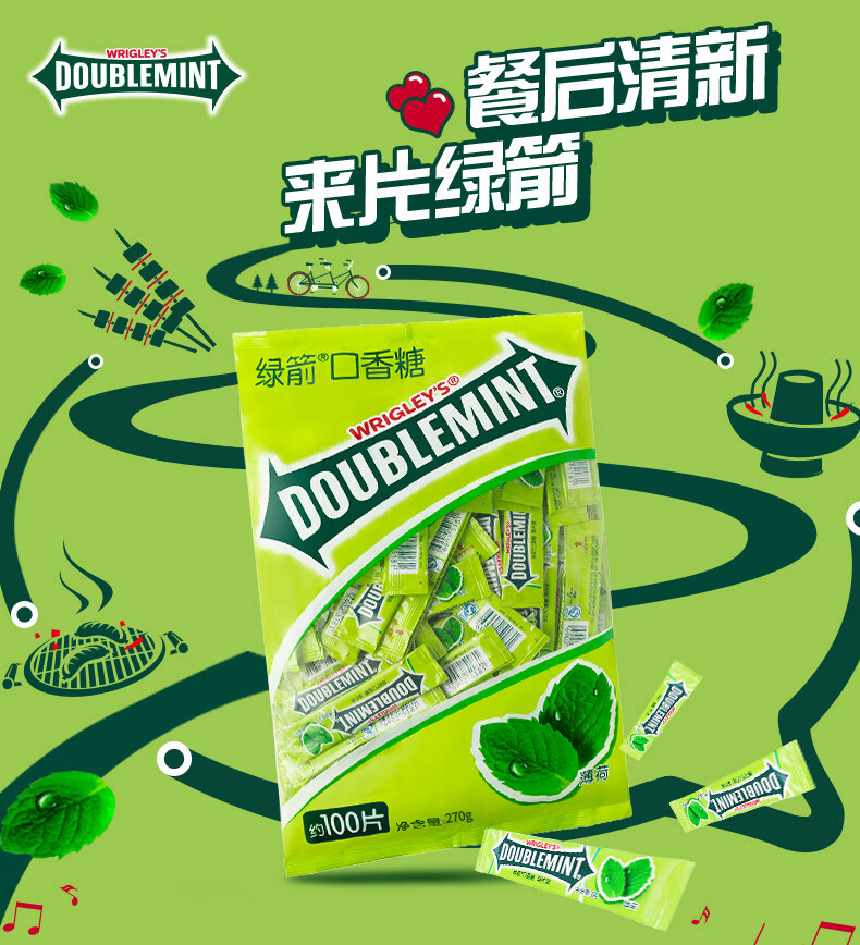 100片条装薄荷味清新口气糖果 原味薄荷5片*20条【图片 价格 品牌