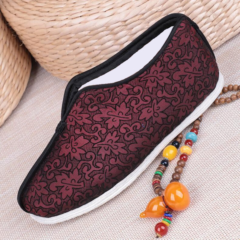 老北京寿鞋 老北京布鞋女棉鞋黑龙绢棉龙凤寿鞋大码纯千层底男棉鞋