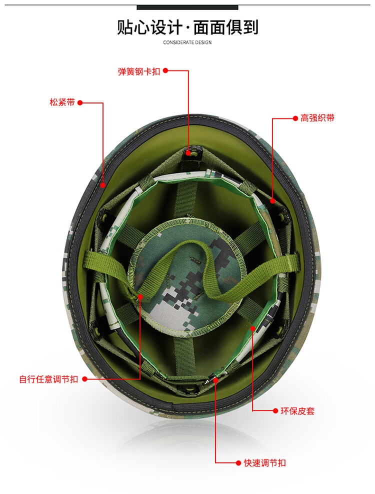 钢盔内衬凯夫拉头盔80钢盔内衬03内悬挂系统全套配件零件下巴带07帽套