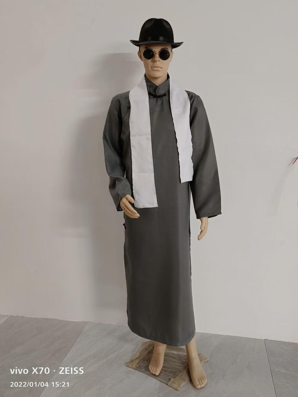 民国长衫教书先生长袍马褂中式唐装相声话剧大褂觉醒年代演出服装p 浅