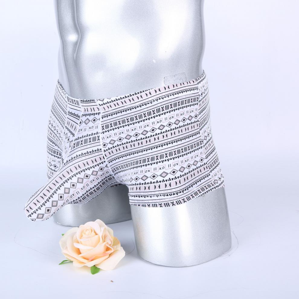 新品 男内裤内裤男 阴囊托提睾男士鼻子枪弹分离平角裤 牛仔黑 m