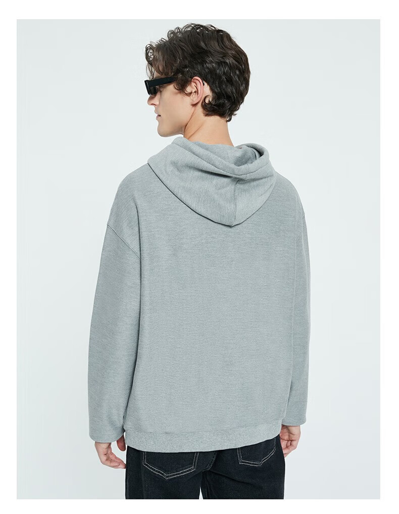 dkny 唐可娜儿 2022秋冬新品男式带帽时尚胶印卫衣 深灰色 xl(180/100