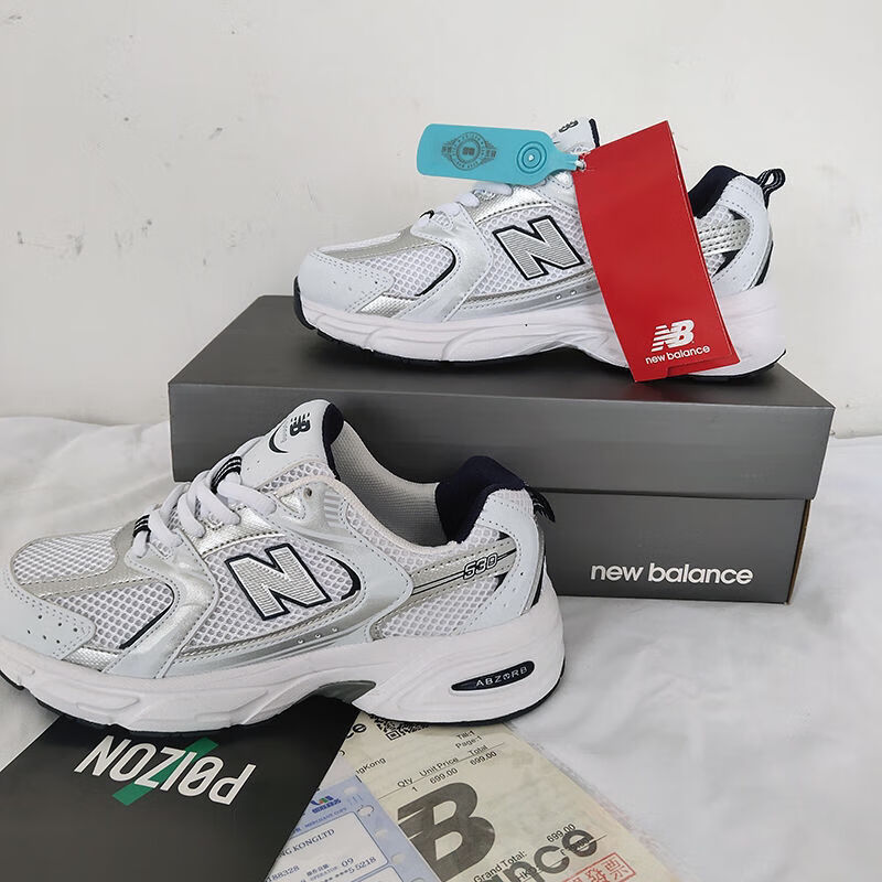 新百伦n字纽百伦b自营韩国mr530gs白银运动鞋百搭学生透气钢蓝老爹鞋