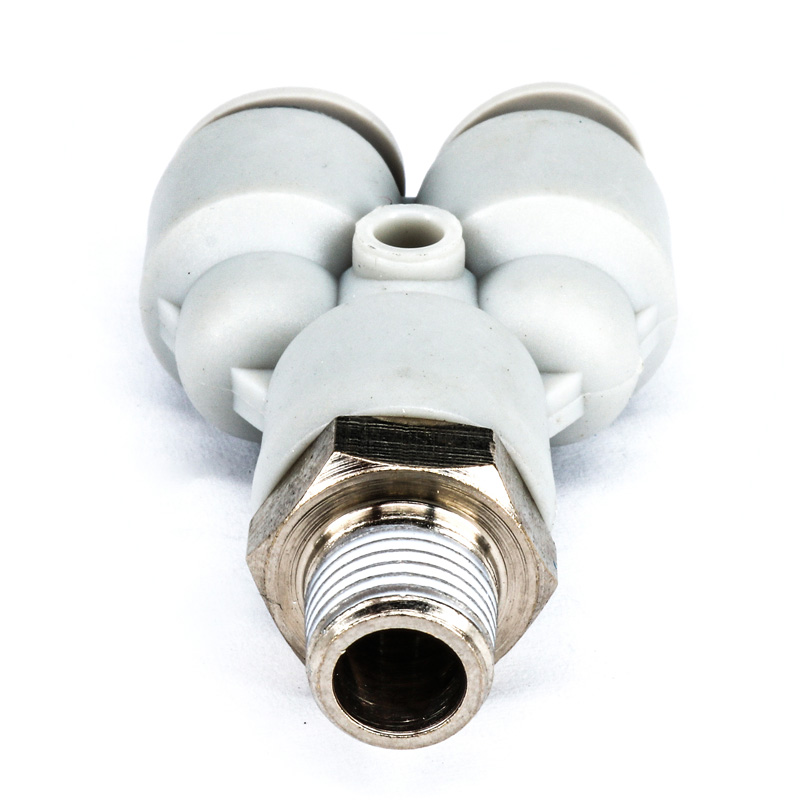 亚德客白色apx气管接头y型三通px4-m5px6-01/8-02/10-03/12-04 apx14
