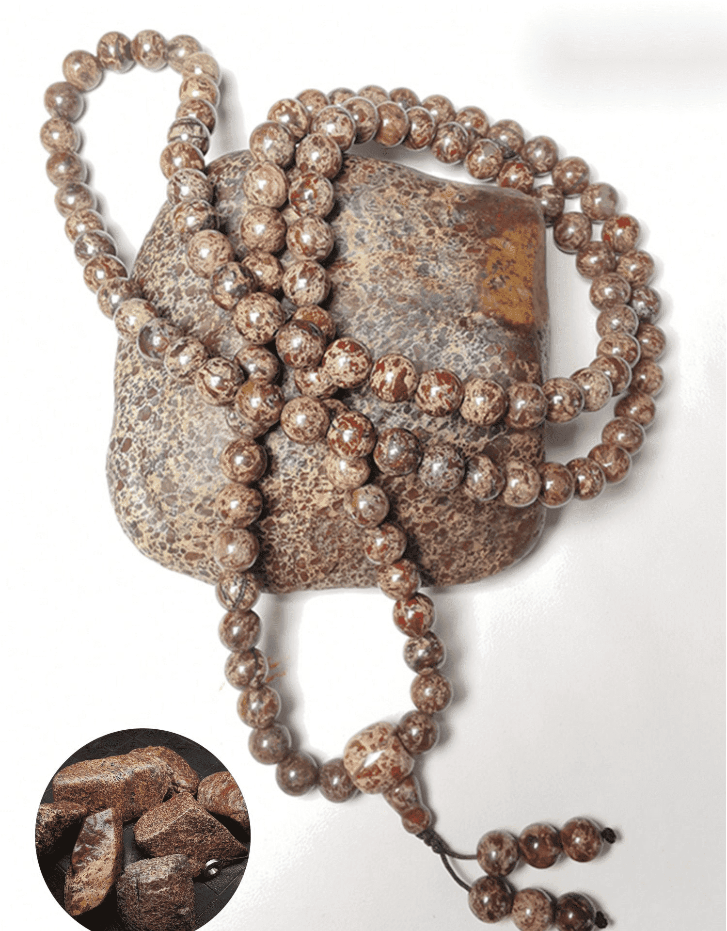 京石云 手链长款项链天然陨石原创精品强磁108颗陨石佛珠手串念珠