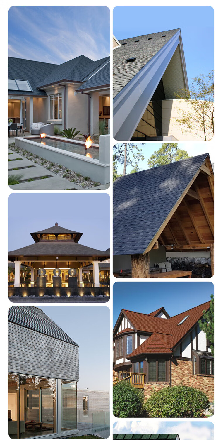 彩色自粘木屋顶阳光房轻钢别墅隔热防水玻纤胎努拉派宝石蓝单层标准型