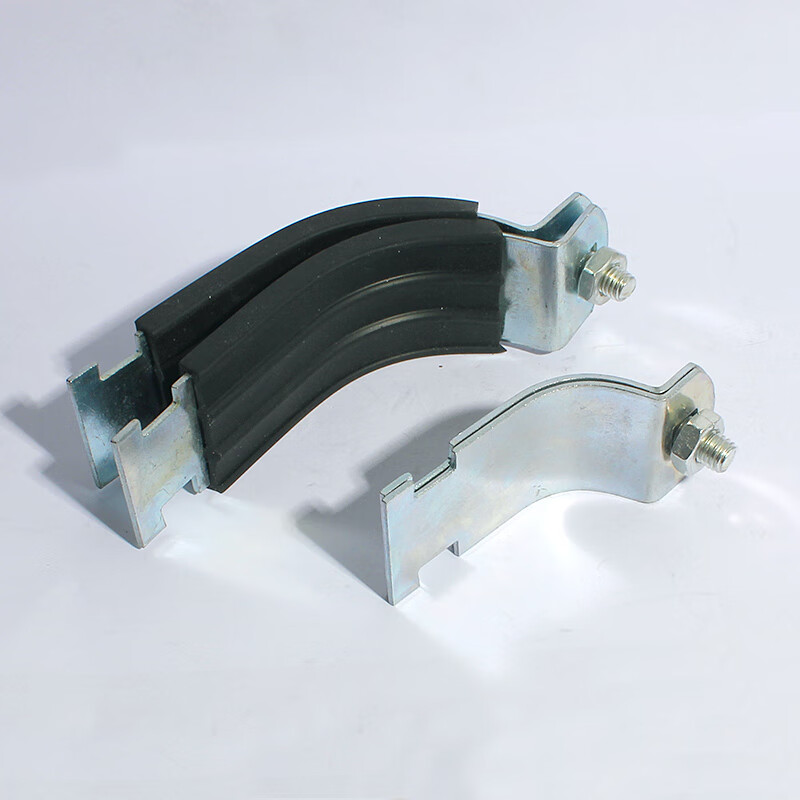 c型钢配件镀锌p型管卡管束 绝缘防震p型管卡 夹钢管固定卡 dn15(1个)