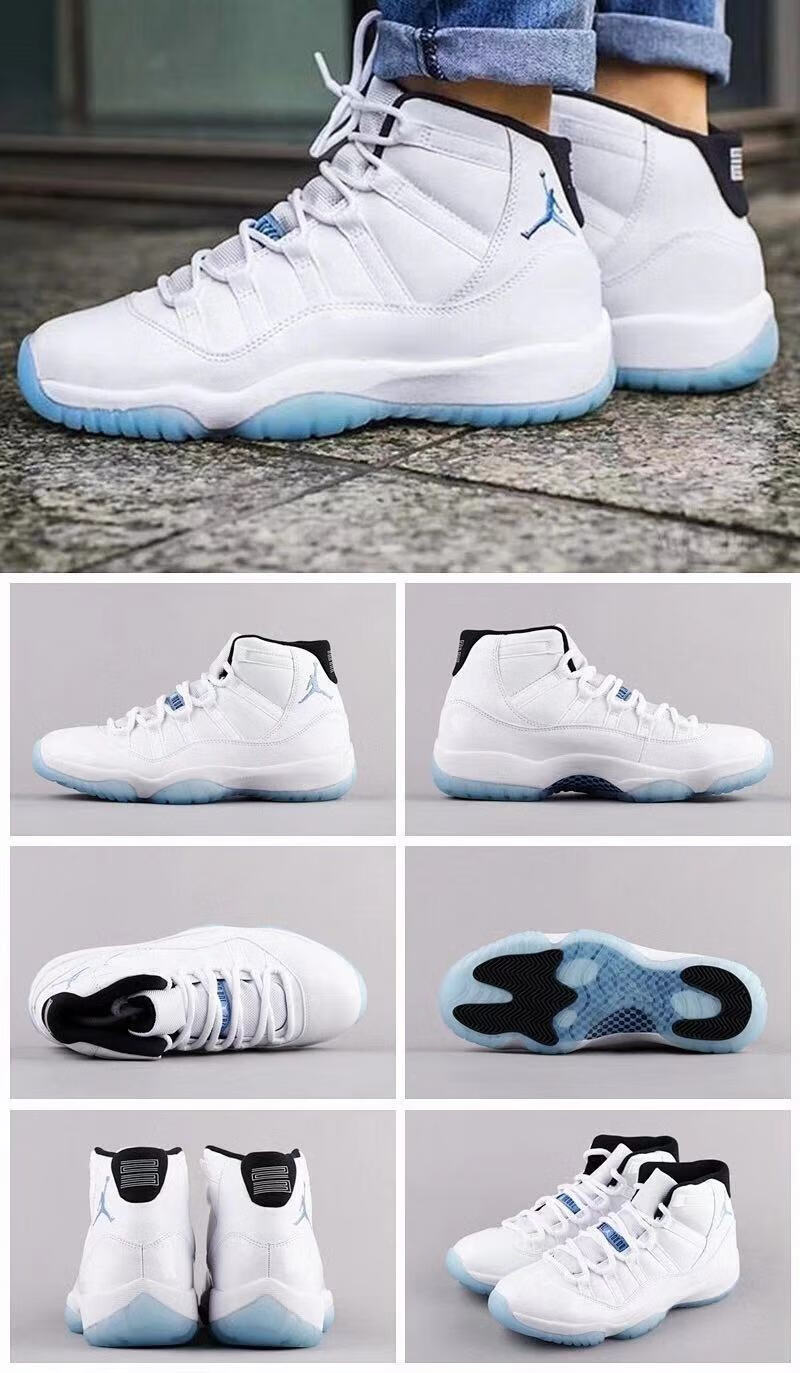 【官方自营旗舰】aj11康扣黑白乔11兔八哥高帮大魔王男篮球鞋aj11蓝蛇