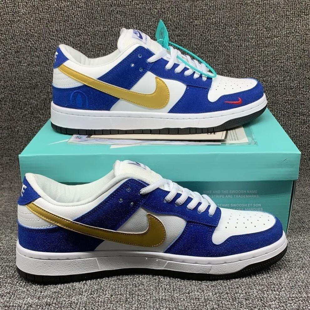 旗舰官方同款莆田aj低帮板鞋新款dunk男鞋白蓝金气垫女鞋可擦响高