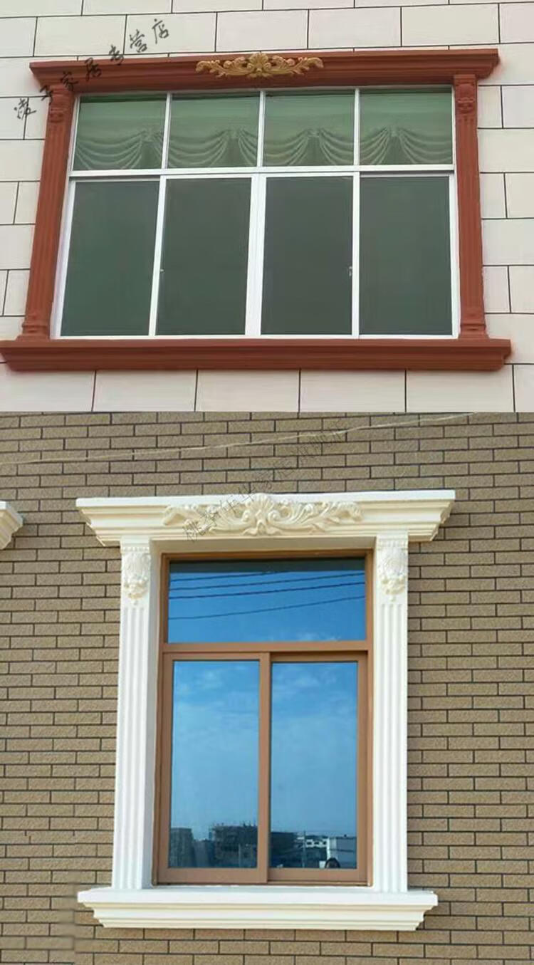 欧式别墅外墙装饰窗户模具加厚罗马柱窗套水泥建筑模板塑料造型框 16