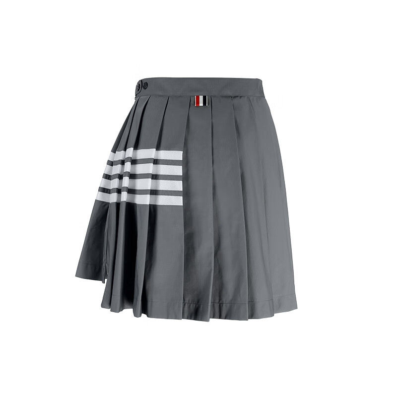 thom browne汤姆布朗新款女装4条纹百褶裙学院风半身裙时尚休闲短裙