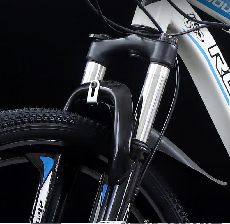 男变速双减震双碟刹越野女公路赛一体轮学生网红单车 探索者六刀轮 黑