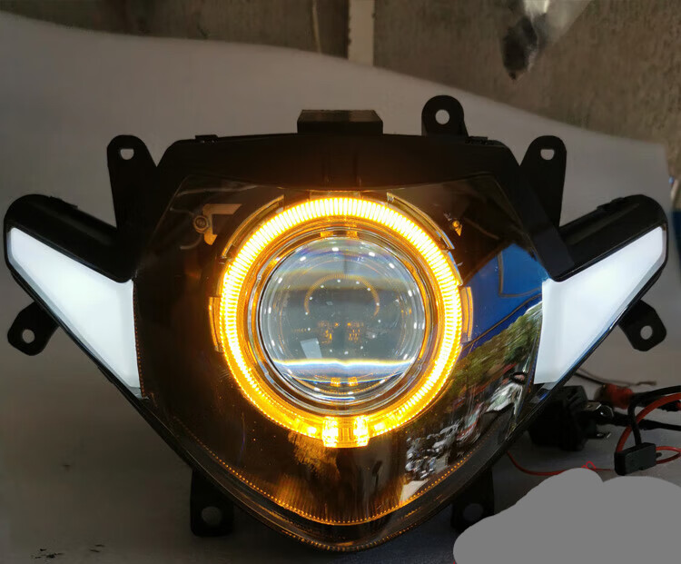 适用于铃木gsx250r改装大灯总成 gsx250双光透镜天使眼 恶魔眼配件