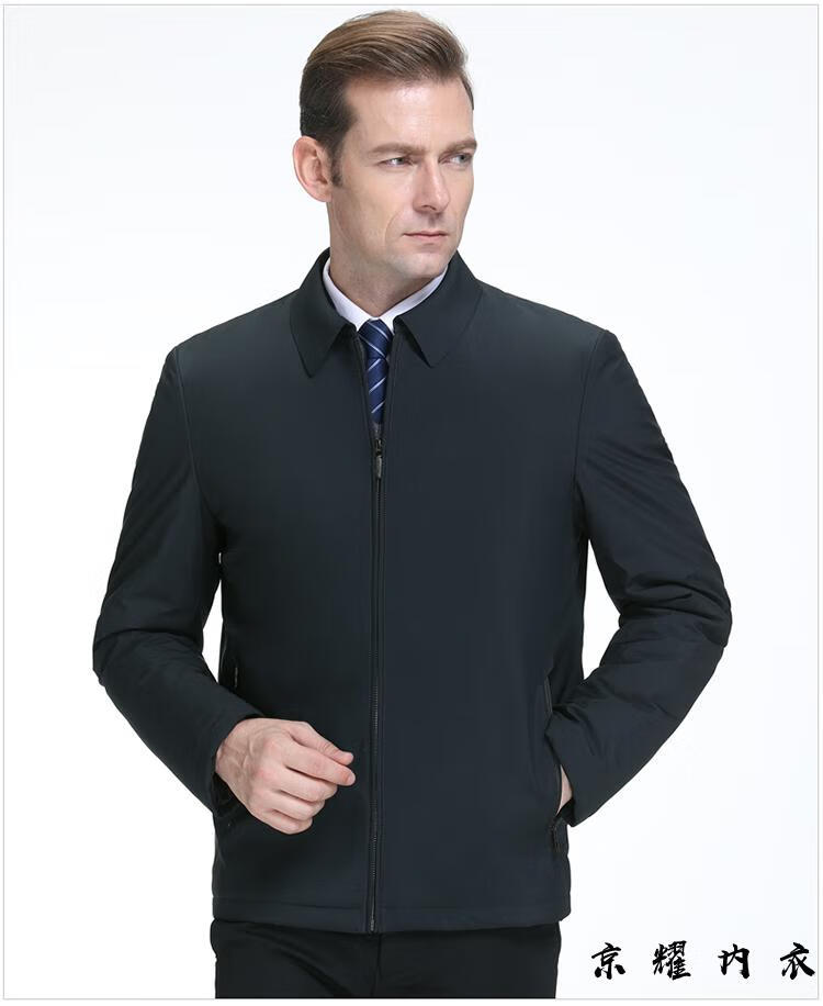 pierrecardin皮尔卡丹男装中年翻领加厚夹棉夹克中老年爸爸装厚款加棉