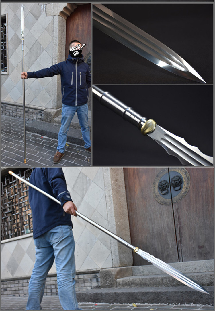 红缨枪红缨矛红缨枪十八般冷武术练习长毛霸王枪赵云枪未开刃浅紫色60