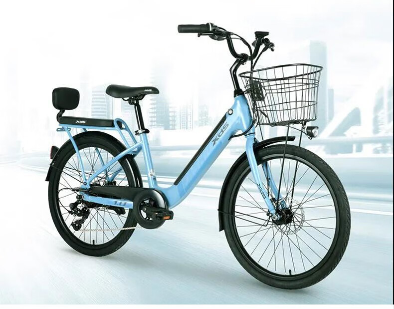 喜德盛电动助力自行车风尚10电池36v铝合金车架长助力续航80km车湖