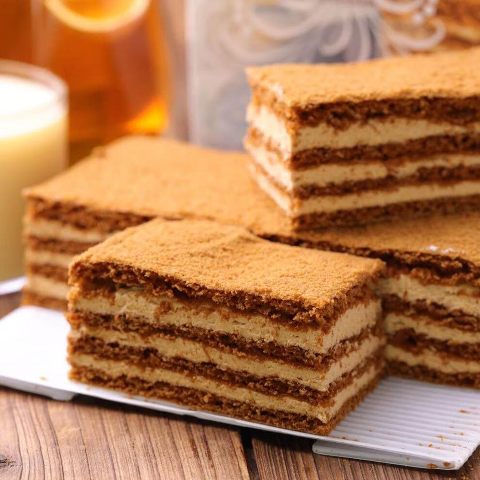 俄罗斯提拉米苏蛋糕小包装41克蜂蜜奶油巧克力味休闲零食进口零食