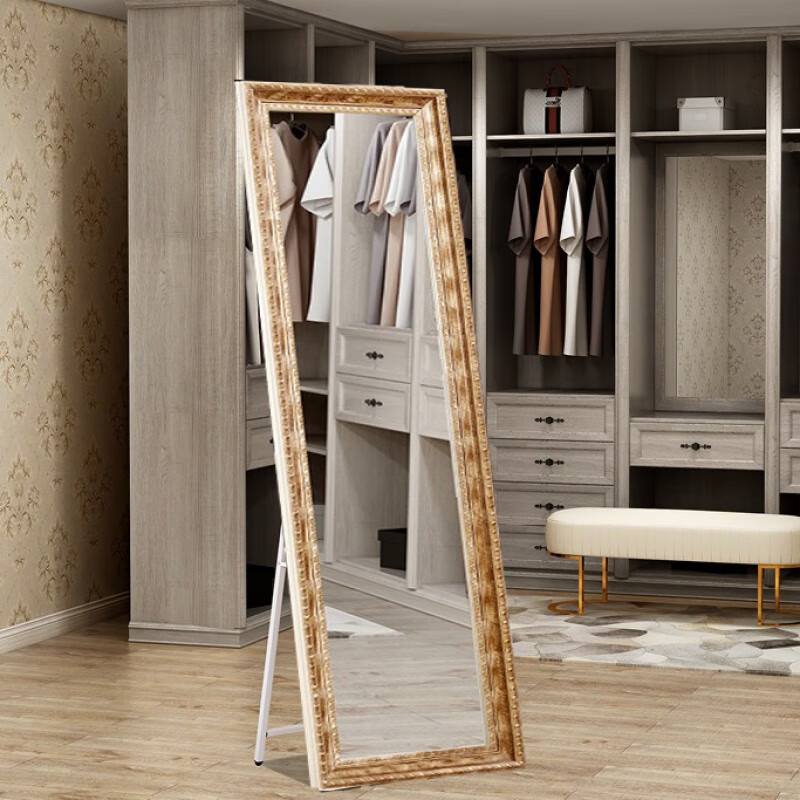 定制穿衣镜全身欧式客厅卧室小型女学生试衣宿舍服装店折叠落地大镜子