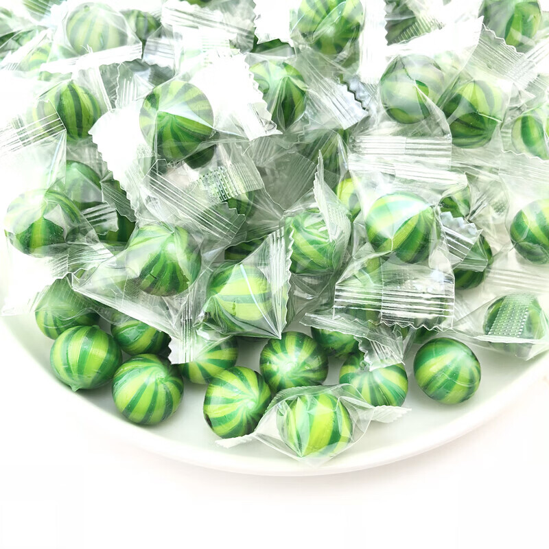 西瓜糖可爱糖果水果糖 可爱创意散装喜糖果 500g 一斤(150个左右)