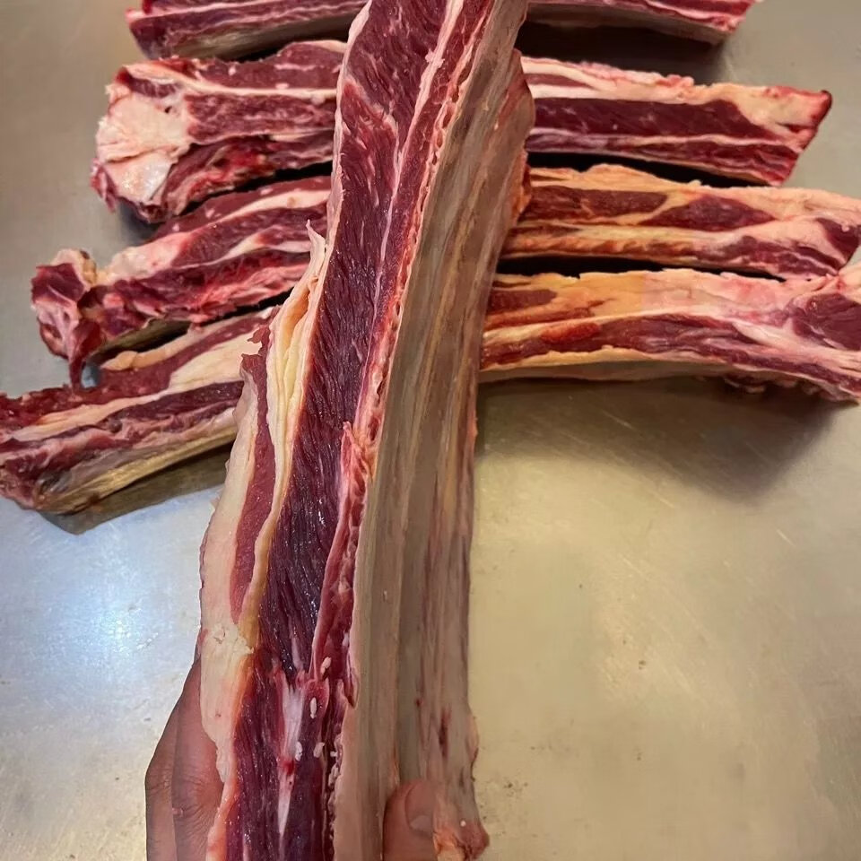 清真牛排骨牛肋骨牛骨汤生鲜牛肉冷冻牛骨带肉牛骨头 牛肋骨5斤(多肉)