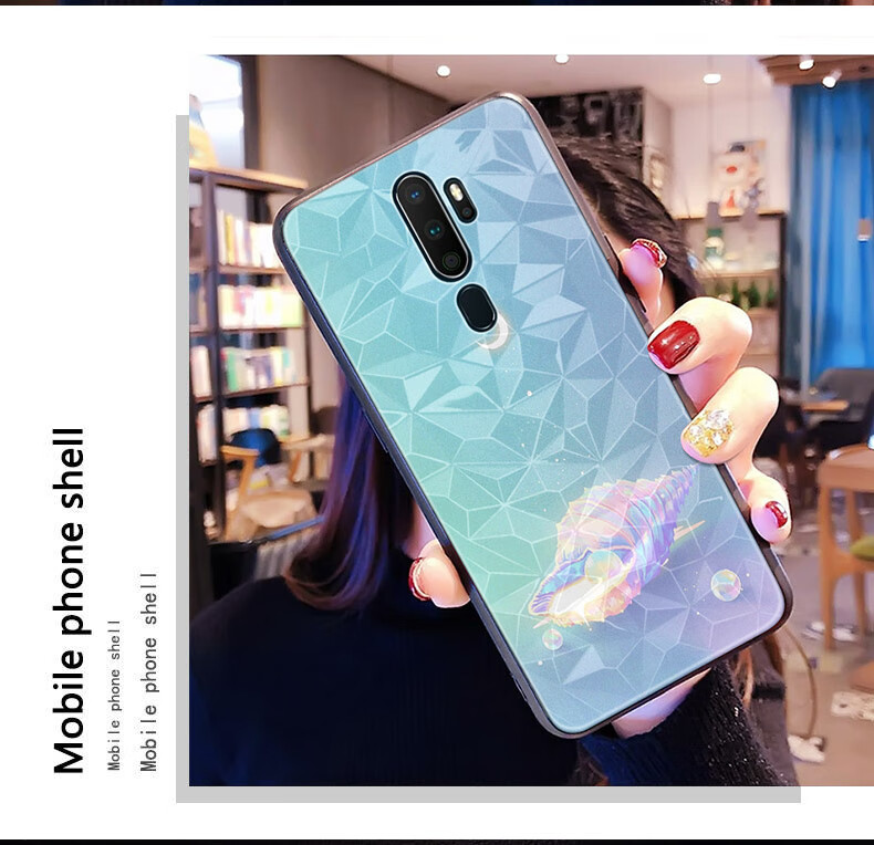 承格巨 oppoa11x手机壳reno3元气版ace2女款网红findx2pro钻石纹菱形