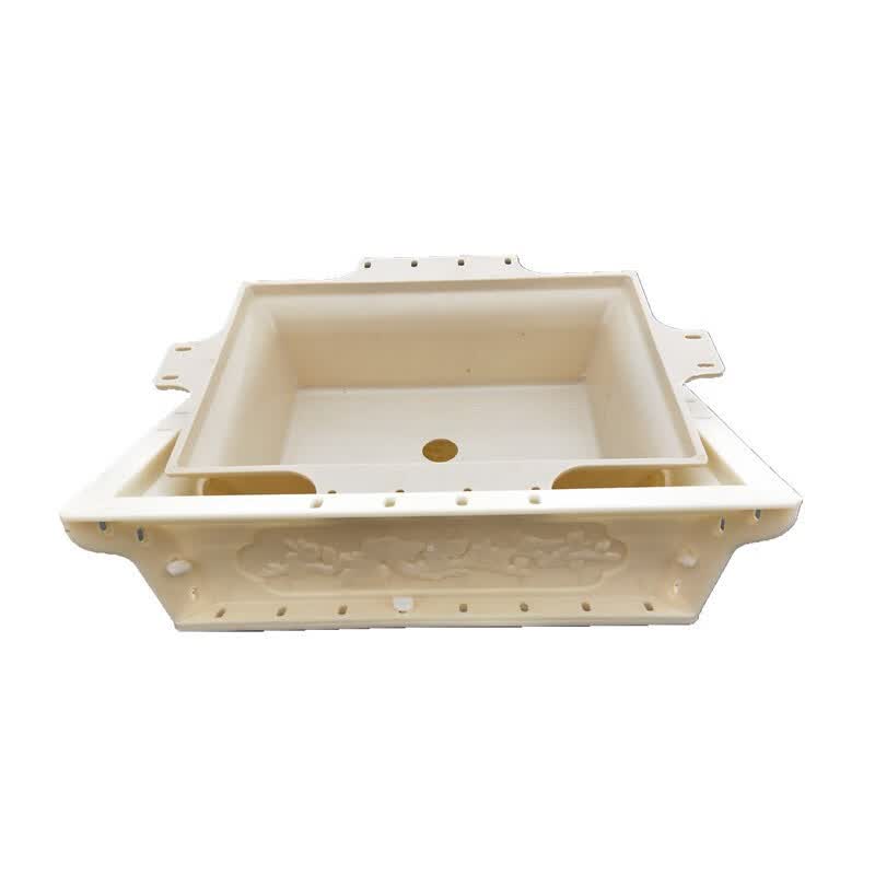 长方形水泥花盆模具盆景塑料模具混泥土塑料模型35长方形喜鹊梅花配卡