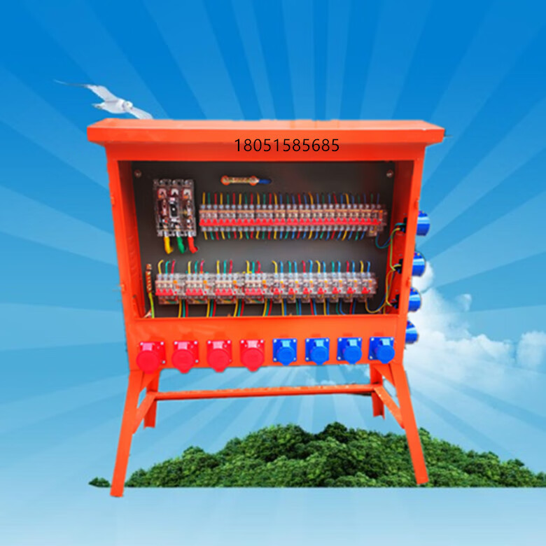 户外二级配电箱一级三级楼层航空工业快插座动力水照明箱 透明2路380