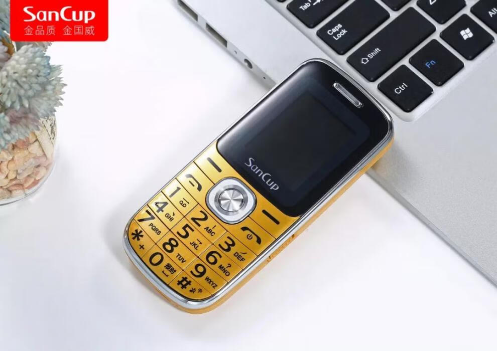 sancup金国威a8小金豆按键大字大声手电筒双卡双待直板老年人手机蓝色