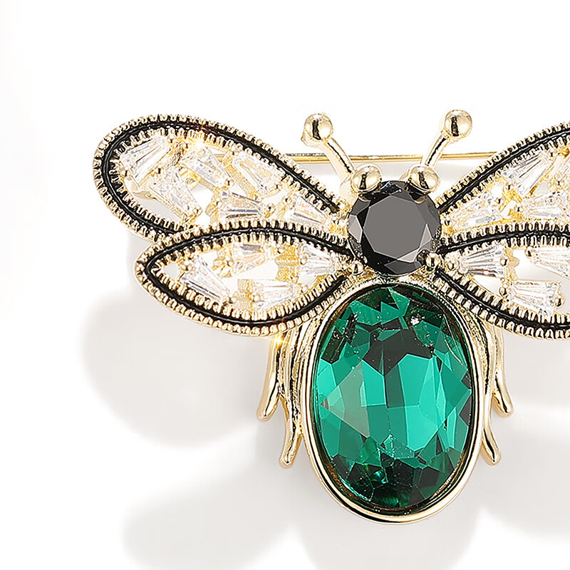 chorm kewon ck蜜蜂胸针锆石水晶镂空复古胸花气质配饰别针 x2379-2