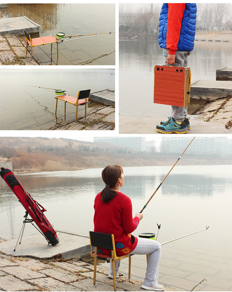 华美新款小钓台2022款折叠加厚迷你轻便型超轻钓椅一体铝合金2021款连