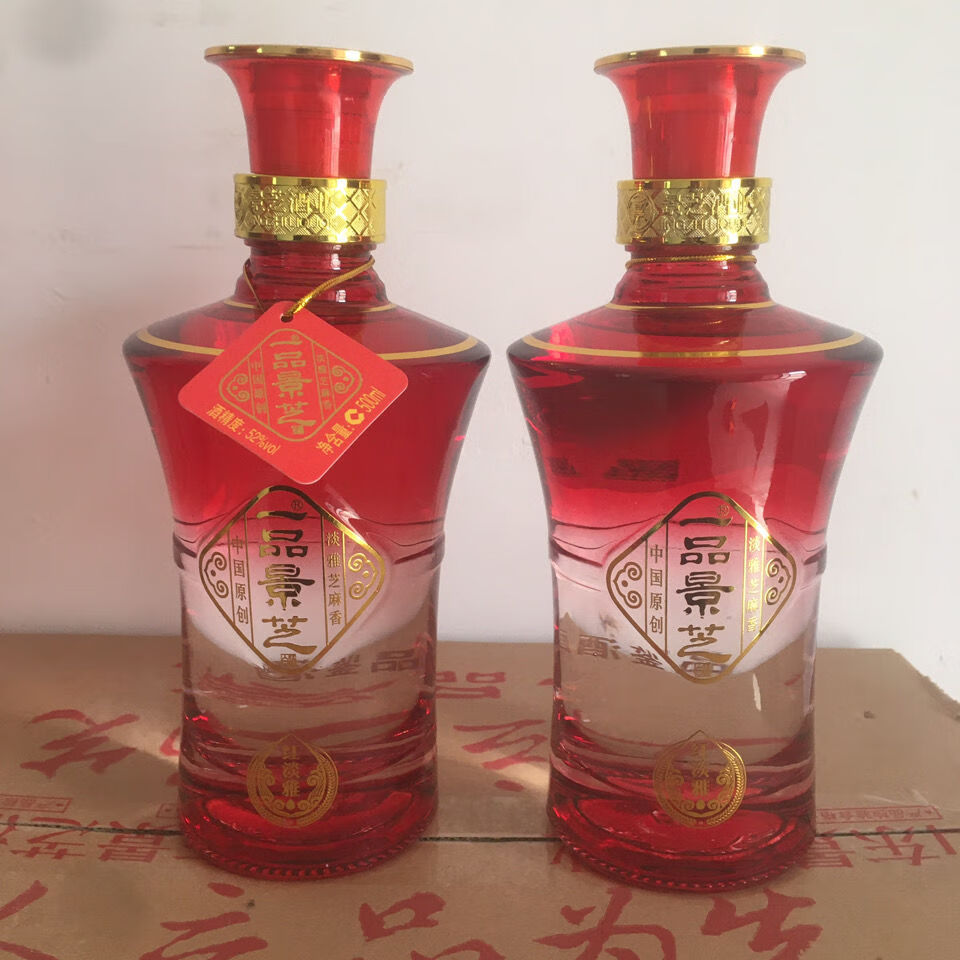 一品景芝红淡雅 芝麻香型 52度 500ml光瓶整箱6瓶婚宴装 量大优惠