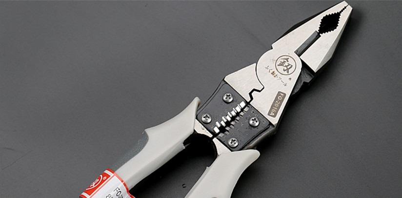 日本多功能8寸胶钳 德国进口技术工业级平头钳子电工尖嘴钳 6寸尖嘴钳