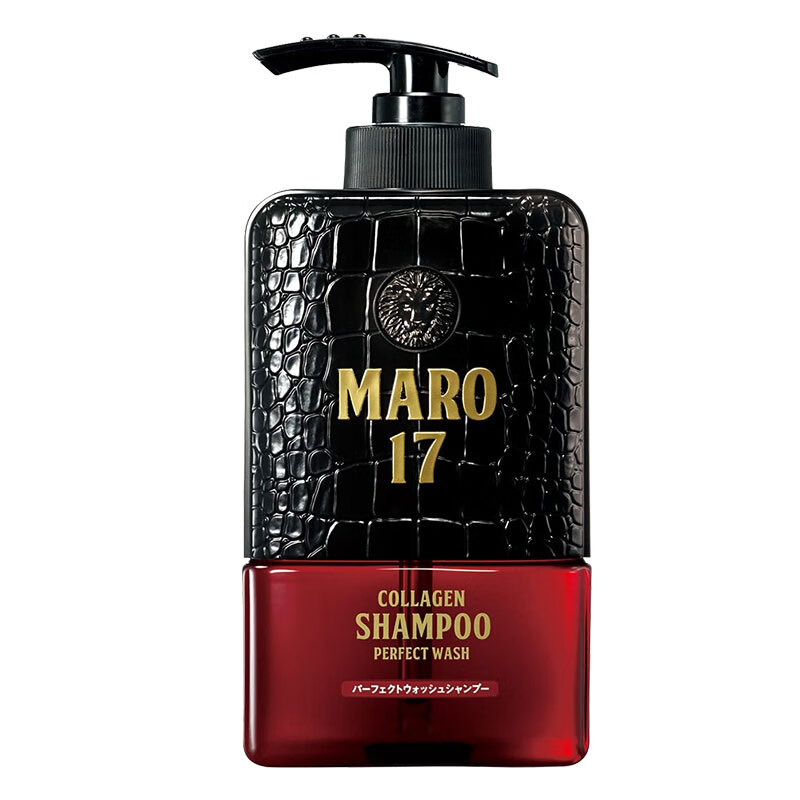 京选优品日本maro17摩隆男士胶原蛋白洗发水black变黑控油护发素350ml