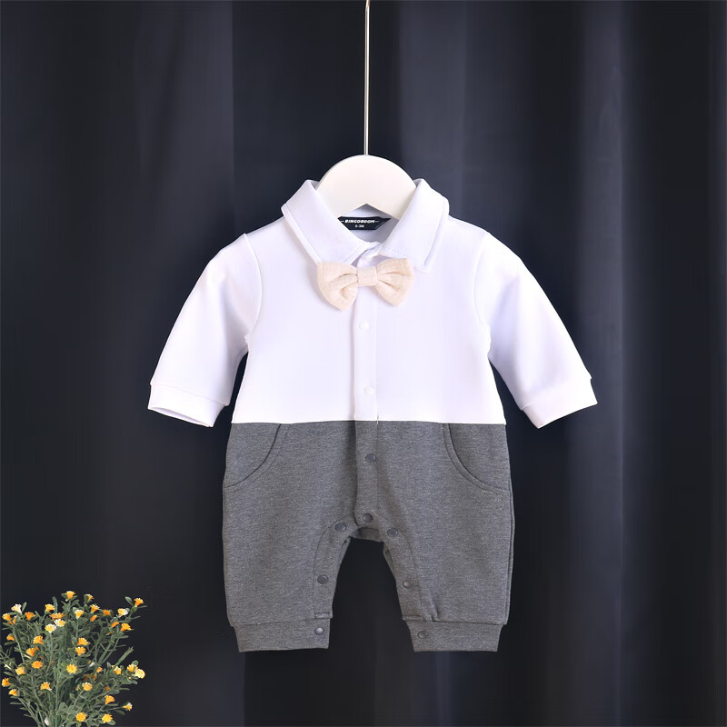 【新品上市】 男宝宝女宝宝连体哈衣婴儿连体衣服秋装满月百天百日宴