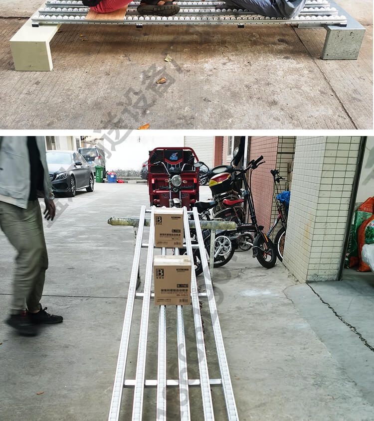 卸货神器滑轮无动力流利条卸货滑道下货滑梯物流传送卸车轻便携带 2排