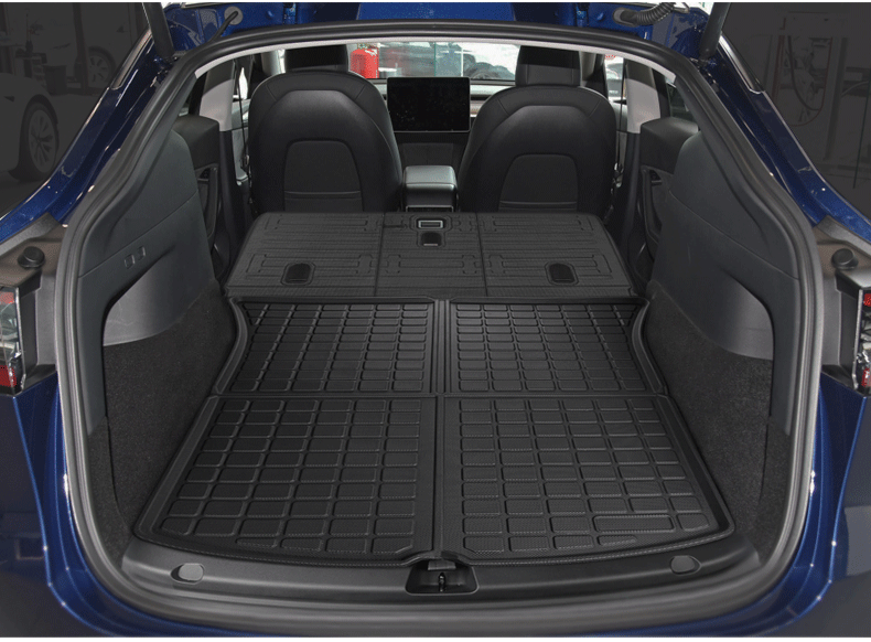 适用于特斯拉modely后备箱垫靠背保护垫后排防刮丫内饰配件改装 model