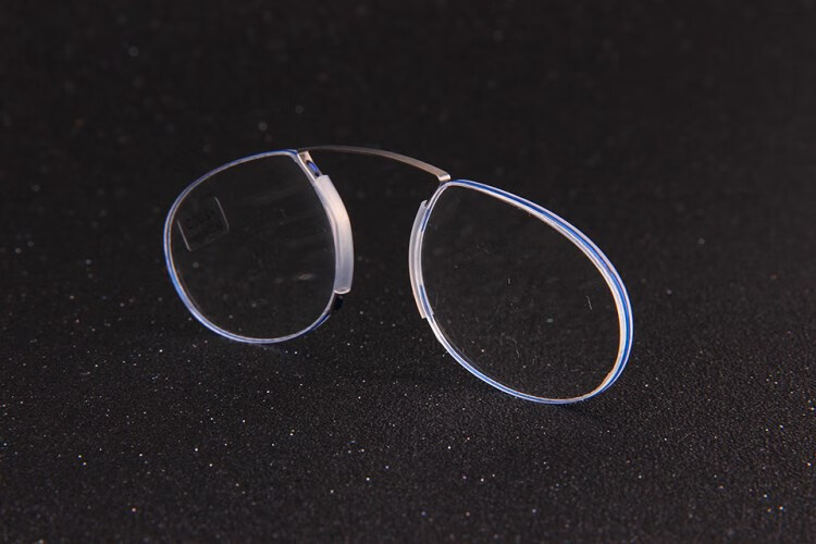 无框超轻无腿老花镜夹鼻老花镜男小巧便携式中老年女眼镜放大阅读蓝色