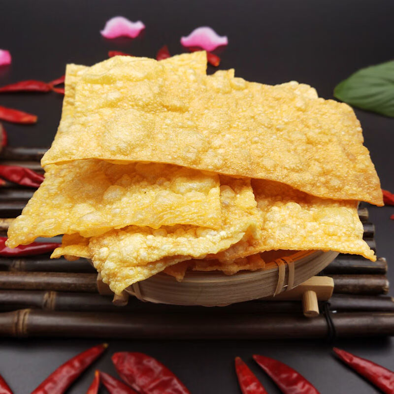 广西油炸腐竹螺蛳粉专用大片腐竹商用螺蛳粉火锅炸豆皮炸腐竹 油炸