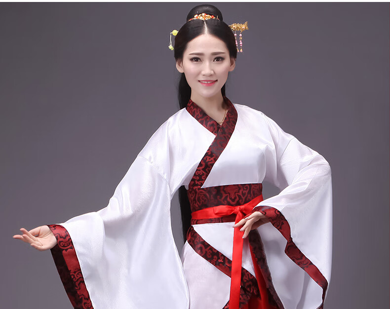 沐悠羽一件汉服古装女古代服装女士唐装表演服毕业典礼装春秋款 汉女