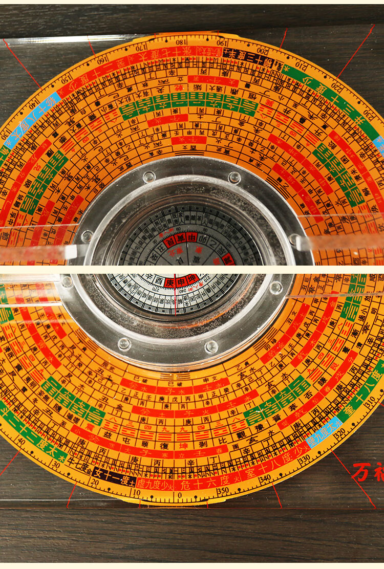 全自动罗盘激光定位器三元三合综合盘高精度初学者六寸李居明李居明