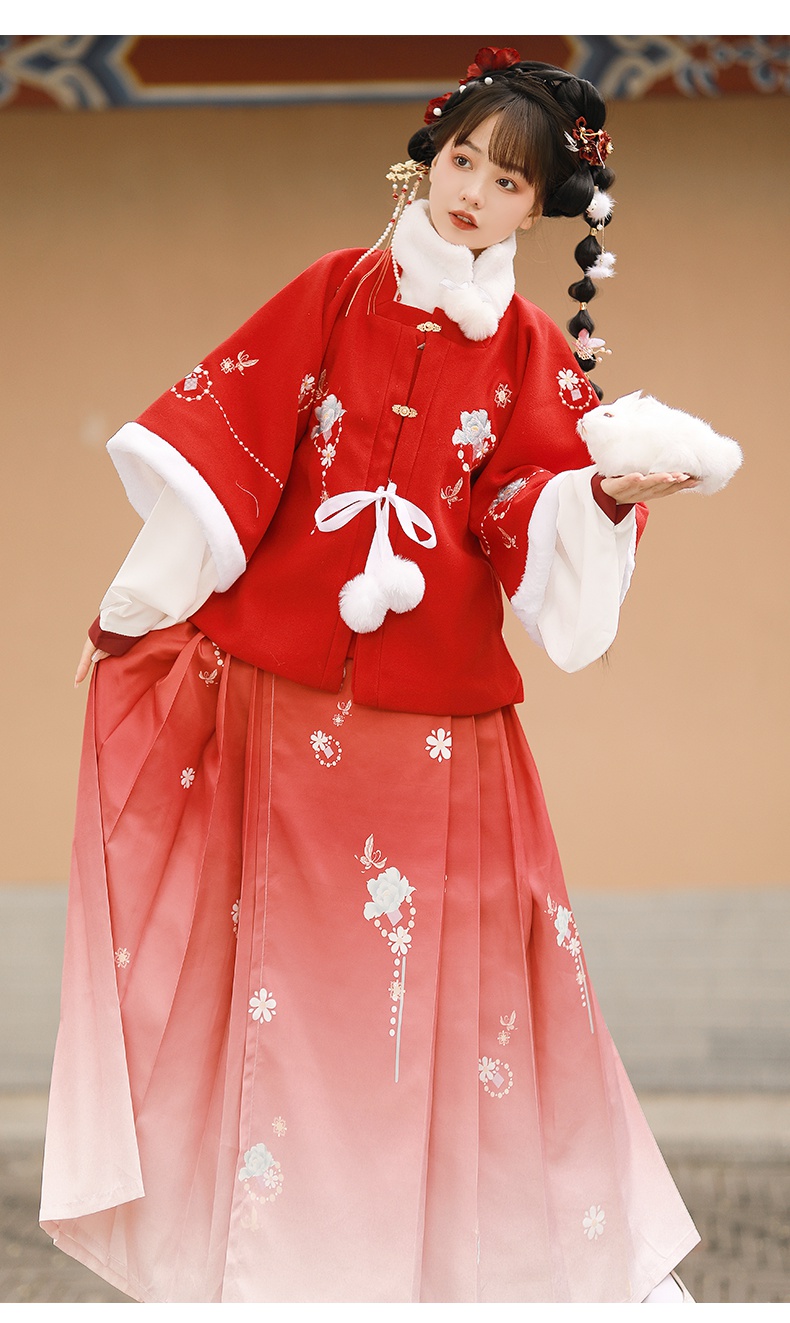 卡辑(kaarjiyy) 卡辑 花雪明制汉服女冬季全套古装马面裙中国风改良