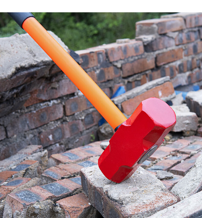 大铁锤子消防八角锤头重型防震高碳钢石工锤砸墙砸地锤破拆锤榔头lz