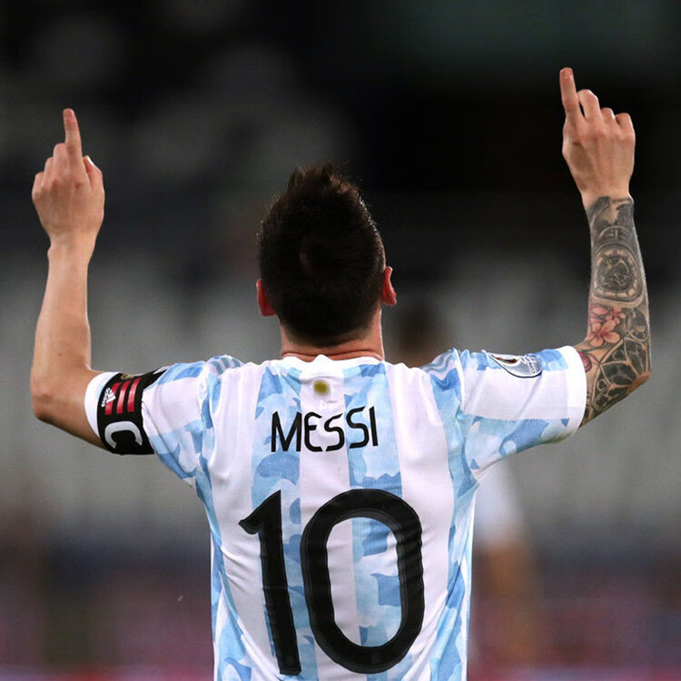 滕讯体育 2022阿根廷美洲杯国家队球衣主场10号梅西2022世预赛足球服