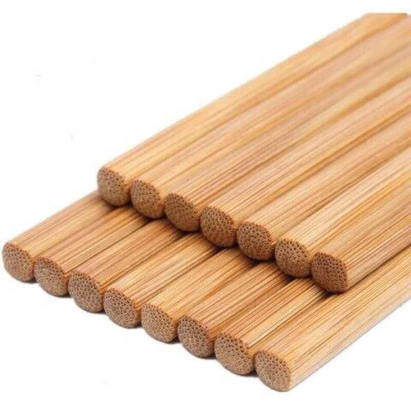【网红款】5-40双天然竹筷家用竹筷子家用餐具竹筷子 【光板碳化】5双