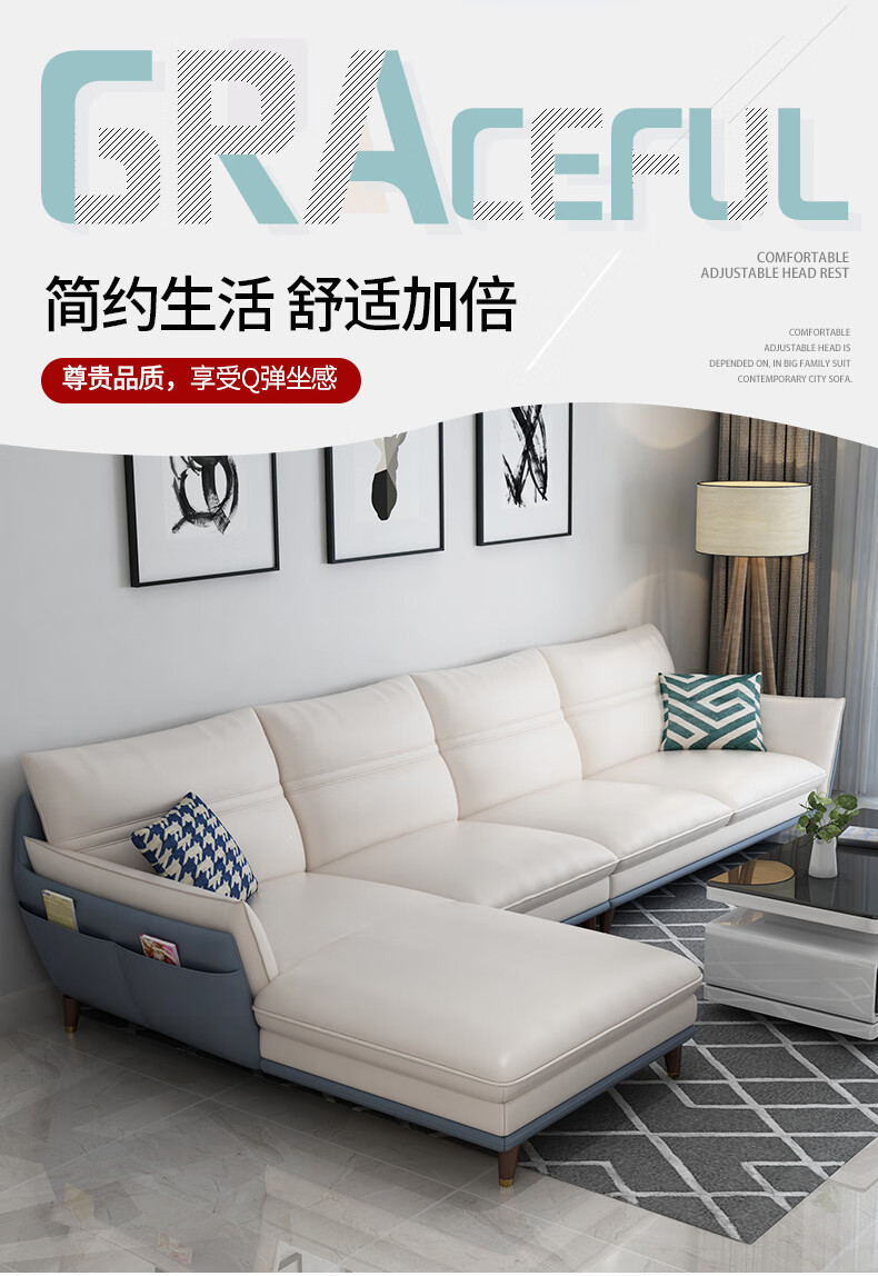 绿林咖 北欧意式极简约沙发客厅整装头层牛皮小户型意式轻奢真皮沙发组合 直排双人位 国产头层牛皮