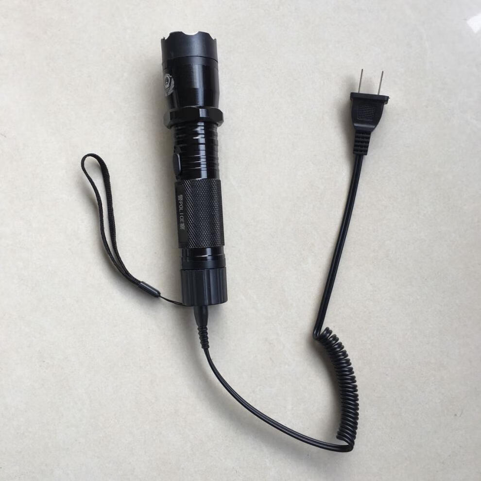 双孔小2二孔小8字充电线充电器防狼棍强光手电筒通用直充电源线 线长